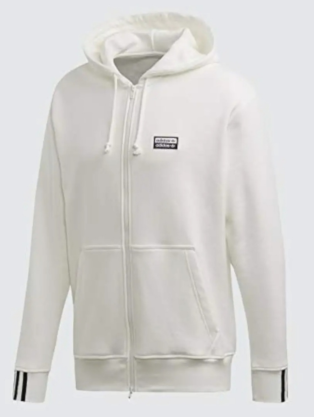 Adidas RYV Full-Zip Mens Hoodie with Patch Logo